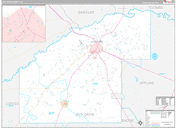 Jeff Davis County Wall Map Premium Style 2026
